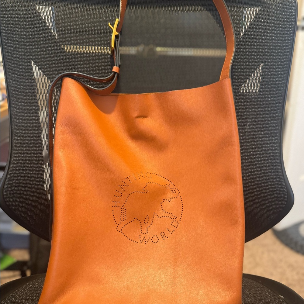 Hunting World Orange-brown Leather Shoulder Bag
